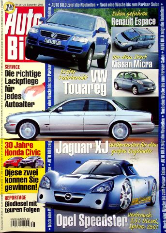 Deckblatt Auto Bild (38/2002)
